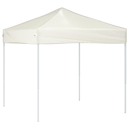 Tenda per Feste Crema Pieghevole Tessuto Oxford Telaio in Acciaio in 2x2 m