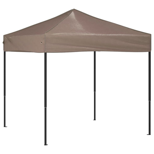 Tenda per Feste Design Pieghevole Tortora Telaio in Acciaio 2x2 m
