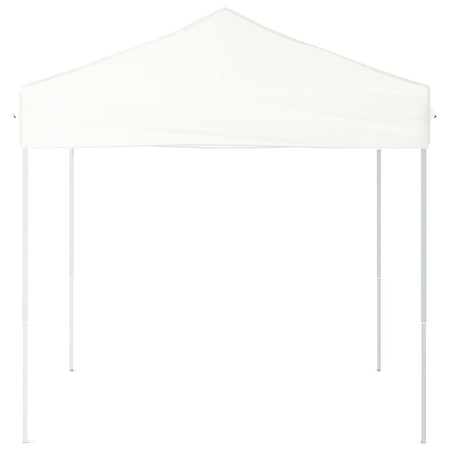 Tenda per Feste Design Pieghevole Bianca Tessuto Oxford Telaio in Acciaio 2x2 m