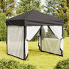 Tenda per Feste Pieghevole con Pareti Laterali Antracite Tessuto Oxford 2x2 m