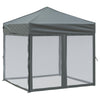 Tenda per Feste Pieghevole con Pareti Laterali Antracite Tessuto Oxford 2x2 m