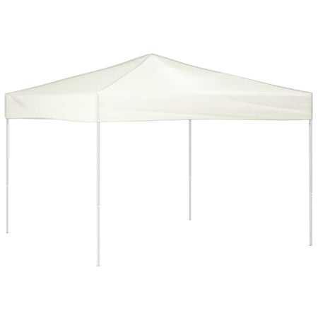 Tenda per Feste Pieghevole Crema Tessuto Oxford Telaio in Acciaio 3x3 m