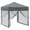 Tenda per Feste Pieghevole con Pareti Laterali Antracite Tessuto Oxford 2x2 m