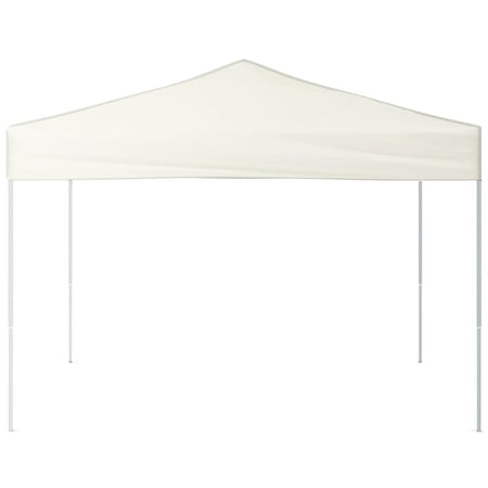 Tenda per Feste Pieghevole Crema Tessuto Oxford Telaio in Acciaio 3x3 m