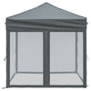 Tenda per Feste Pieghevole con Pareti Laterali Antracite Tessuto Oxford 2x2 m
