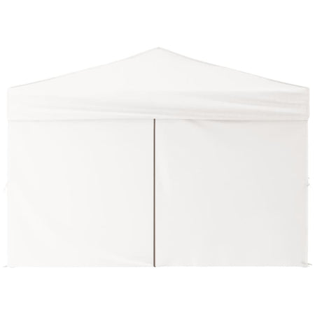 Tenda per Feste Pieghevole con Pareti Laterali Bianco Tessuto Oxford 3x3 m