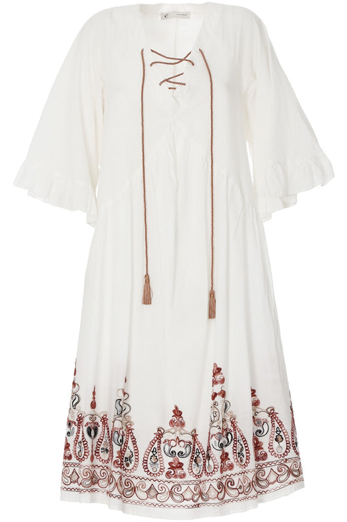 ABITO CON BALZA RICAMATA