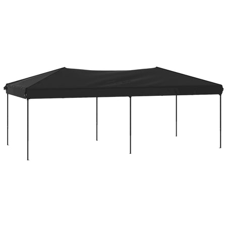 Tenda per Feste Nera Design Pieghevole Tessuto Oxford Telaio in Acciaio 3x6 m