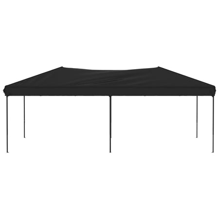 Tenda per Feste Nera Design Pieghevole Tessuto Oxford Telaio in Acciaio 3x6 m