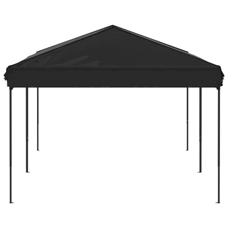 Tenda per Feste Nera Design Pieghevole Tessuto Oxford Telaio in Acciaio 3x6 m