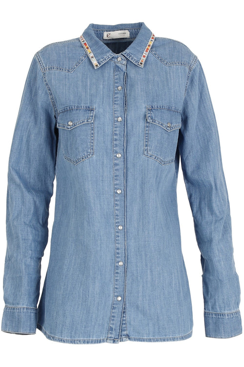 CAMICIA IN DENIM CHAMBRAY PASSAMANERIA