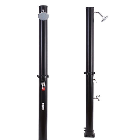 Doccia Solare da Giardino 20 LT con Lava Piedi e Miscelatore per Esterno Piscina