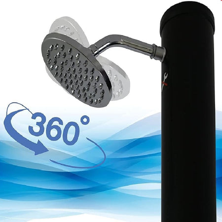 Doccia Solare da Giardino 20 LT con Lava Piedi e Miscelatore per Esterno Piscina