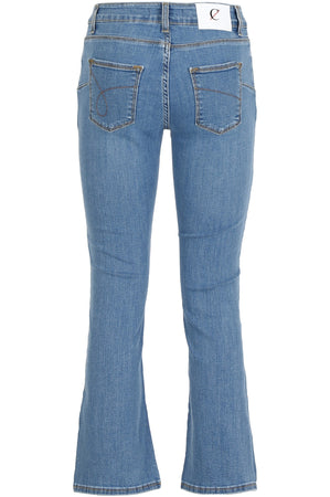 PANTALONE CROPPED FLAR BASICO