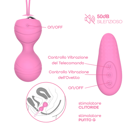 Ovetto Vibrante con Telecomando Palline Vaginali Vibranti Stimolatore Clitorideo