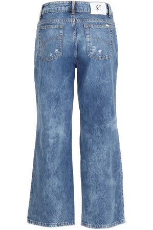 JEANS CULOTTE CON RICAMO