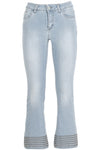 DENIM CROPPED FLARE CON BORCHIETTE