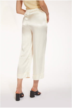 PANTALONE CULOTTE CON BORDI A CONTRASTO