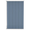 Capanno Giardino a Parete Grigio Acciaio Zincato Metallo Durevole 118x100x178 cm