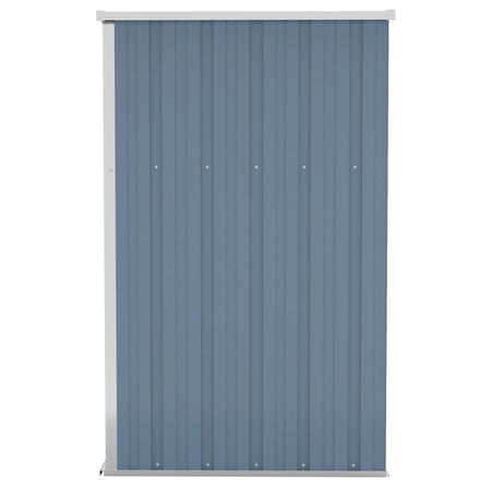 Capanno Giardino a Parete Grigio Acciaio Zincato Metallo Durevole 118x100x178 cm