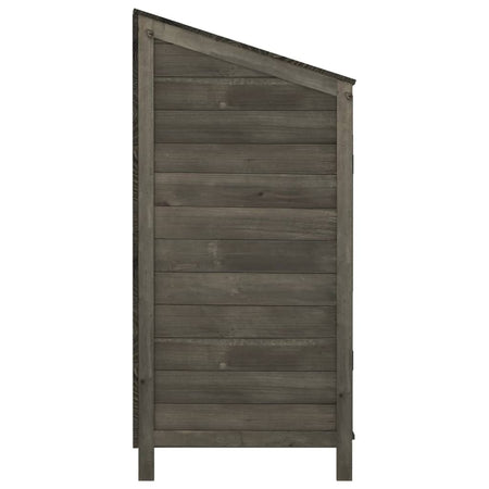 Capanno Porta Attrezzi da Giardino Antracite Legno Massello Robusto 102x52x112cm