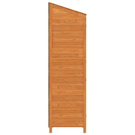 Capanno Porta Attrezzi da Esterno Marrone Legno Massello Abete 55x52x174,5 cm