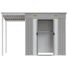 Capannone Porta Attrezzi Grigio Chiaro Acciaio Zincato Robusto 277x110,5x181cm