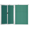 Capanno per Attrezzi Verde in Acciaio Zincato e Metallo 225x89x161 cm