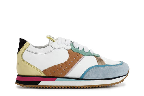 SNEAKERS IN PELLE MULTICOLOR