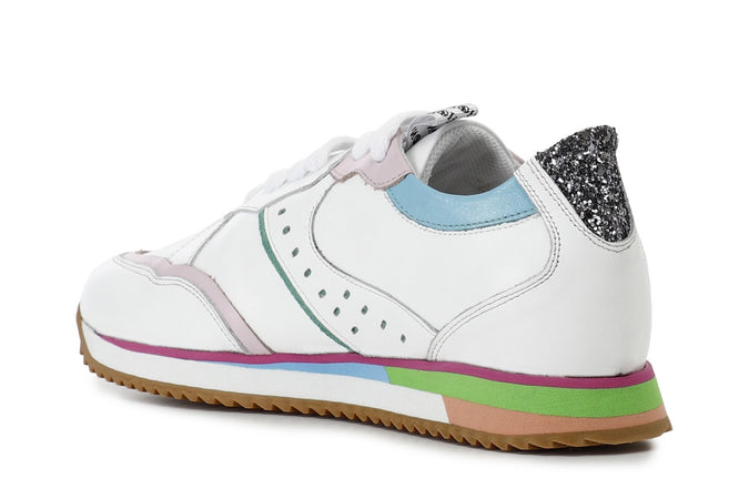 SNEAKERS IN PELLE MULTICOLOR
