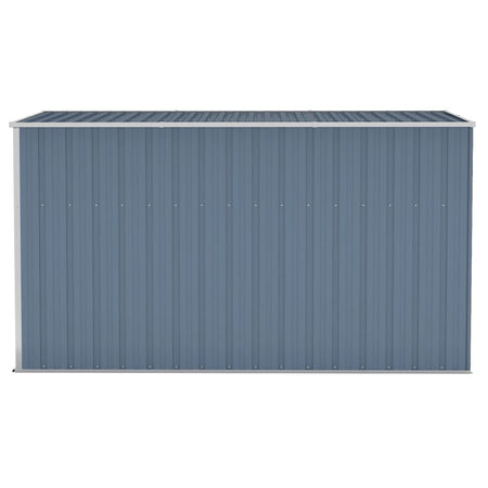 Capanno Giardino a Parete Grigio Porta Attrezzi in Acciaio Zincato 118x288x178cm