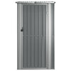 Capanno Porta Attrezzi da Giardino Grigio in Acciaio Zincato 118,5x97x209,5 cm