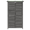 Rimessa per Attrezzi da Giardino Grigia in Legno Tetto Spiovente 83x57x140 cm