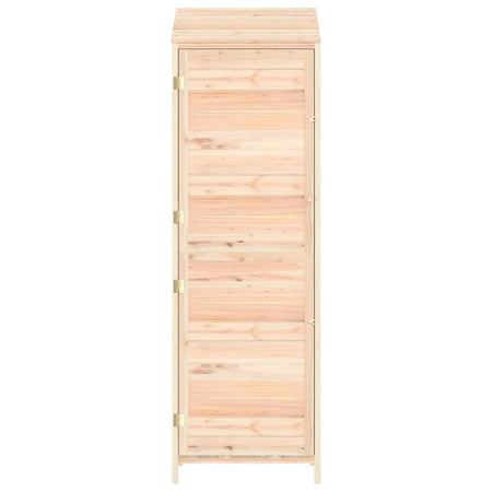 Capanno Porta Attrezzi da Giardino in Legno Massello di Abete 55x52x174,5 cm
