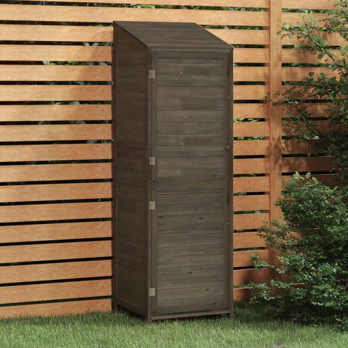 Capanno Porta Attrezzi Giardino Antracite Legno Massello Abete 55x52x174,5cm