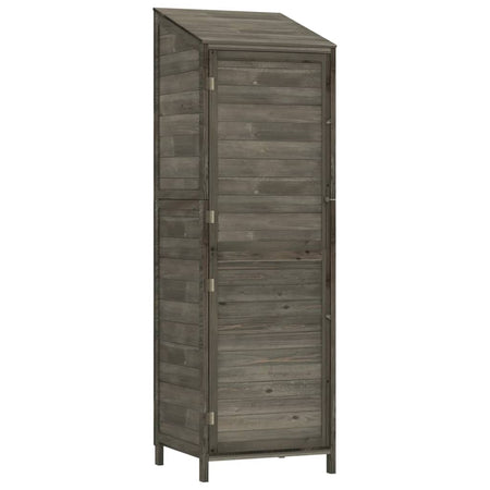 Capanno Porta Attrezzi Giardino Antracite Legno Massello Abete 55x52x174,5cm