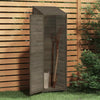 Capanno Porta Attrezzi Giardino Antracite Legno Massello Abete 55x52x174,5cm
