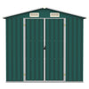 Box da Capanno Porta attrezzi Verde in Acciaio Zincato Resistente 205x129x183 cm
