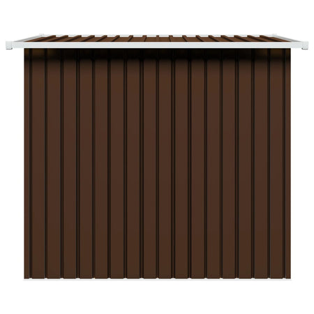 Box Attrezzi da Giardino Marrone in Acciaio Zincato Resistente 194x121x181 cm