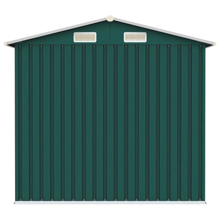 Box da Capanno Porta attrezzi Verde in Acciaio Zincato Resistente 205x129x183 cm