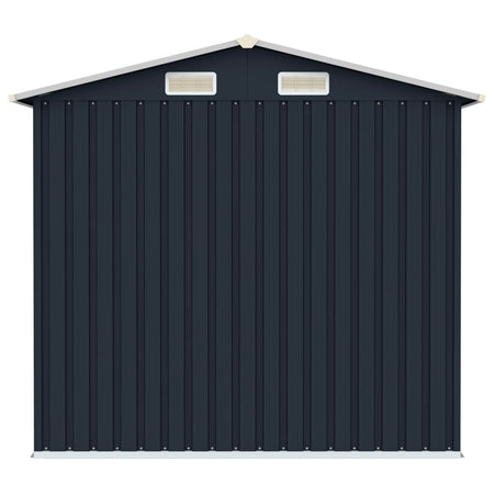 Capanno Porta Attrezzi da Giardino Antracite 205x129x183 cm in Acciaio Zincato