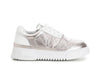 SNEAKERS IN PELLE METALLIZZATA CON LOGOIN RILIEVO