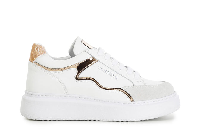 SNEAKERS IN PELLE CON DETTAGLIO SPECCHIO