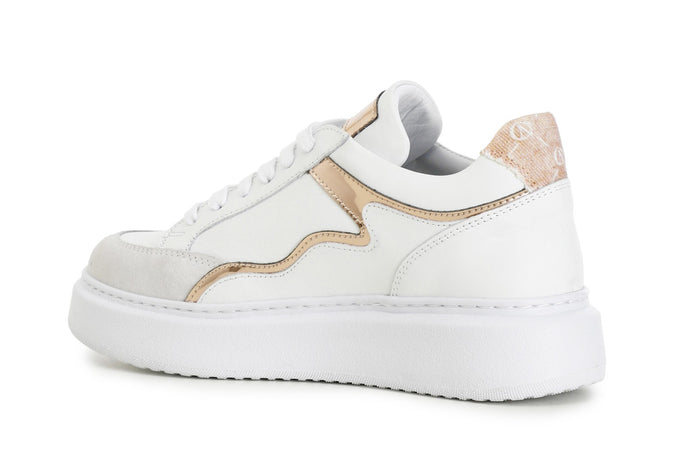 SNEAKERS IN PELLE CON DETTAGLIO SPECCHIO