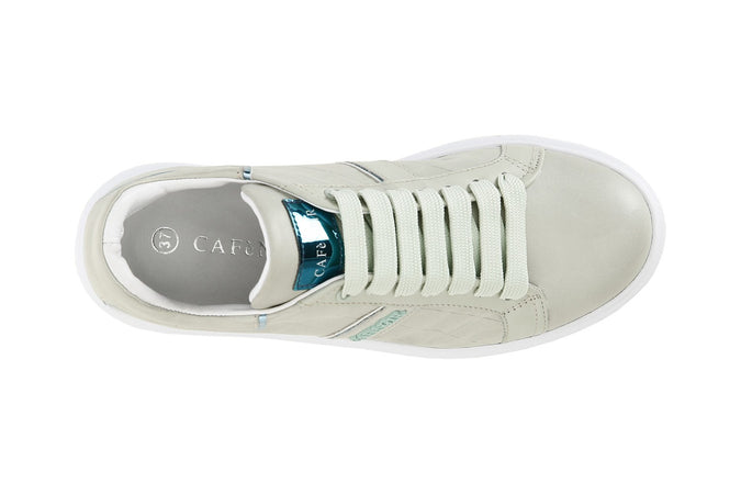 SNEAKERS IN PELLE STAMPA INTRECCIO