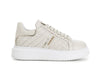 SNEAKERS IN PELLE STAMPA INTRECCIO
