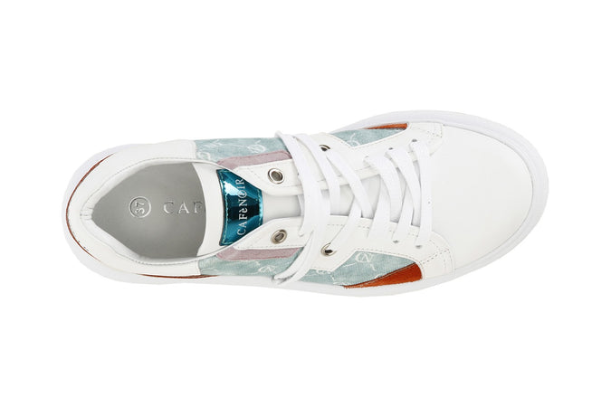 SNEAKERS IN TESSUTO E PELLE