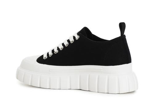 SNEAKERS ALLACCIATE IN TESSUTO CON LOGOLATERALE