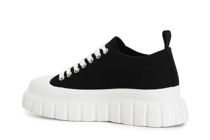 SNEAKERS ALLACCIATE IN TESSUTO CON LOGOLATERALE