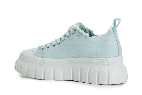 SNEAKERS ALLACCIATE IN TESSUTO CON FRANGE